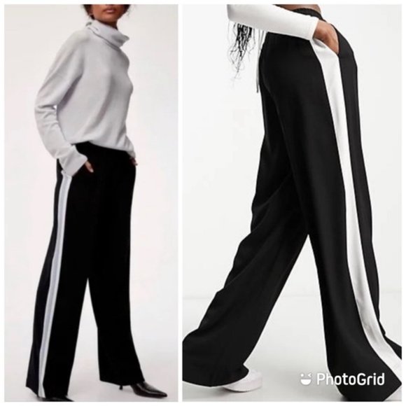 Aritzia Pants - Aritzia Wilfred Buffon Jogger Trouser Elastic WaistTuxedo silk Stripe xs